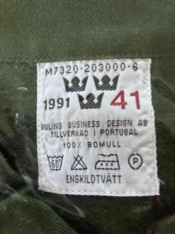 Swedish army original 1980-s green pull over fiel… - image 3