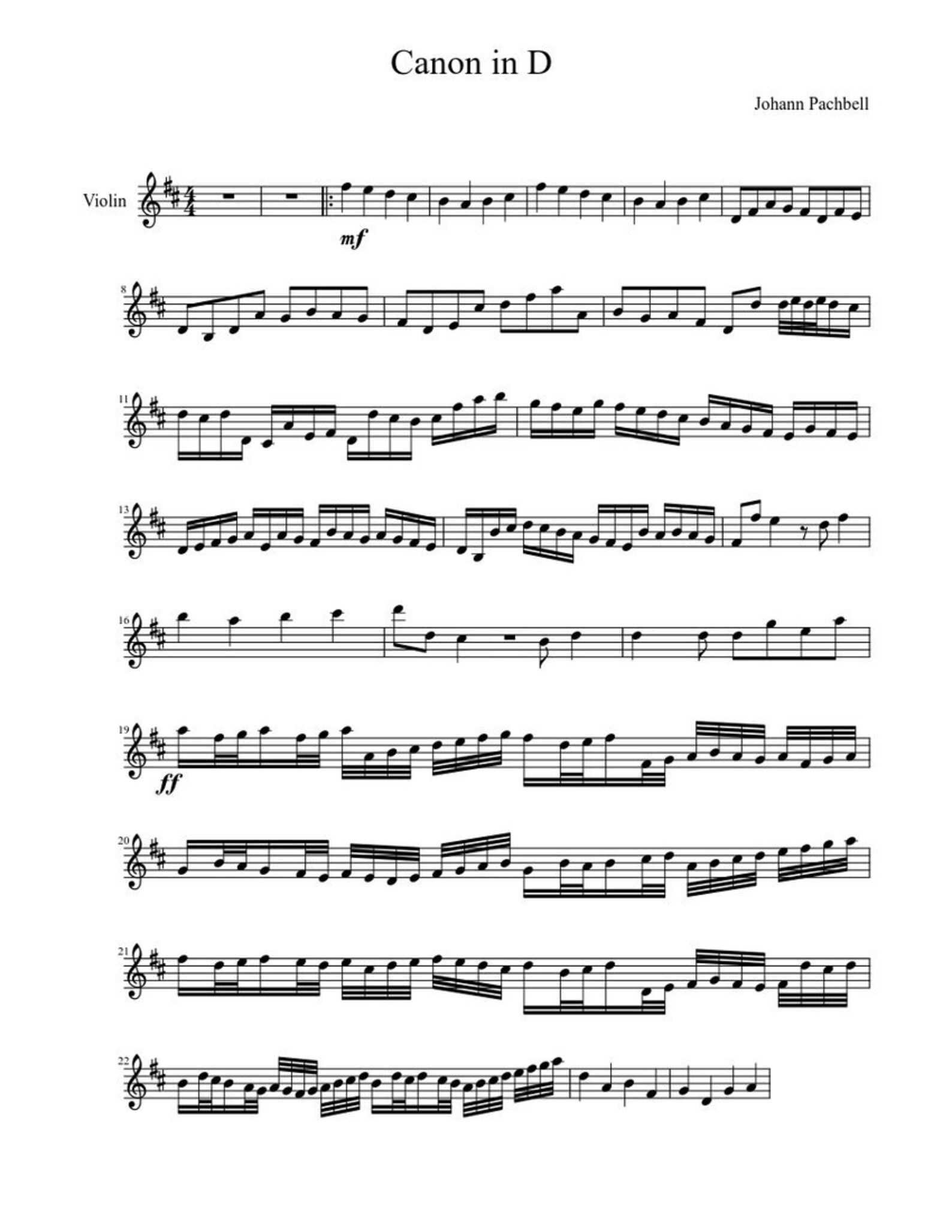 Canon in D Violin Sheet Music Free Violin Scales Sheet Etsy