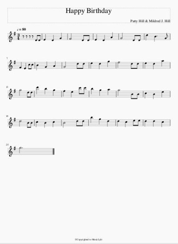 Happy Birthday Violin Sheet Music Free Violin Scales Sheet Etsy