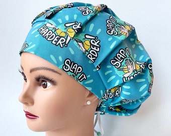 Gel roll, slap it, Bouffant Scrub hat, Scrub cap for women, Scrub Hat, Scrub cap, Surgical Scrub hat, Nurse hair cover, Hair cover medical