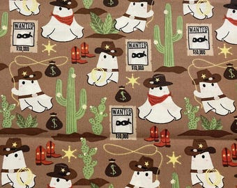 Funny western outlaw ghosts lasso cactus Bouffant scrub cap, Euro scrub hat, Unisex mens hat, Ponytail Scrub hat, Scrub Hat, Scrub cap