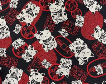 Waving Lucky Cats Cute Funny Scrub Cap:  Scrub Cap for Women or Men, Surgical Medical Scrub Hat, Bouffant, Ponytail, Mens, Unisex, Euro