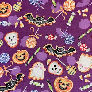 Halloween bats pumpkin candy choose your own style Bouffant scrub cap Euro scrub hat Unisex mens hat Ponytail Scrub hat Scrub Hat Scrub cap