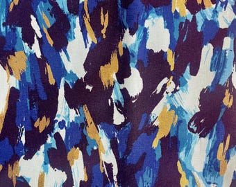 Beautiful Blue and Gold Paint Scrub Cap: Scrub Cap for Women or Men, Surgical Medical Scrub Hat, Bouffant, Ponytail, Mens, Unisex, Euro