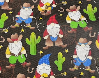 Western Gnome Cactus Funny Scrub Cap:  Scrub Cap for Women or Men, Surgical Medical Scrub Hat, Bouffant, Ponytail, Mens, Unisex, Euro