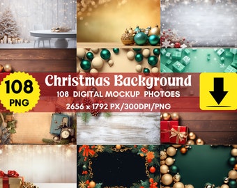 Christmas Background Mockup,Background Mockups, Digital Background Mockup, Holiday Background Mockup