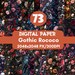 73 Gothic Rococo Digital Paper,gothic Floral Dark Oil Paint Textures ...