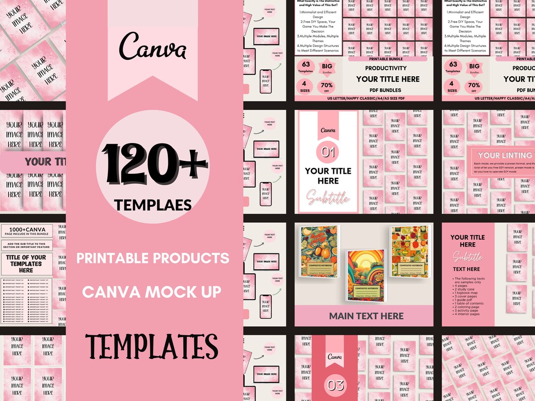 120+ Canva Mockup Templates: Digital Product Listing (2700x2025 Px) - Etsy