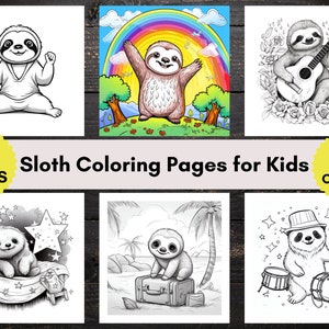 123 Sloth Coloring Pages for Kids,Kids Coloring Pages,Cute Coloring Pages