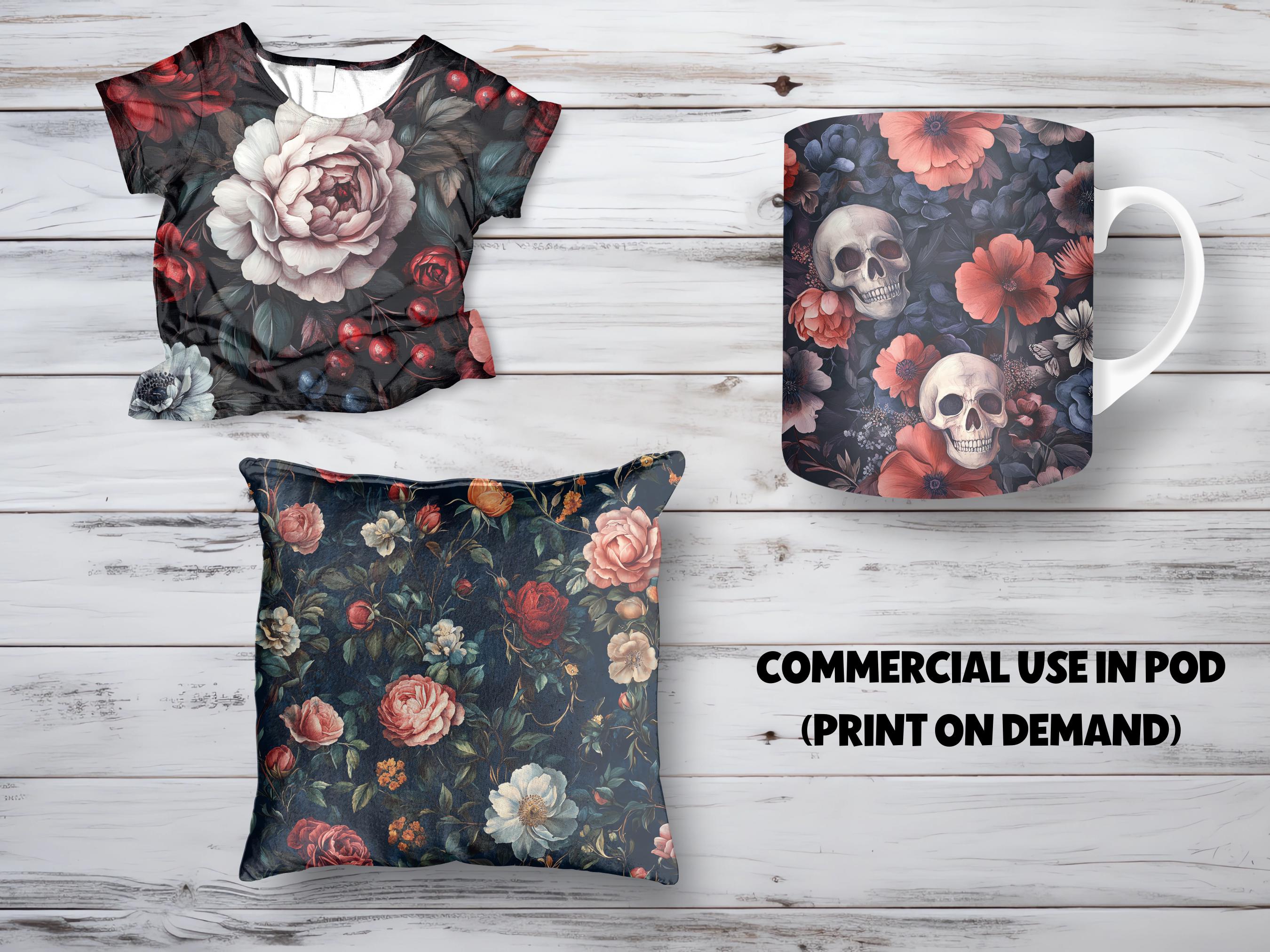 73 Gothic Rococo Digital Paper,gothic Floral Dark Oil Paint Textures ...