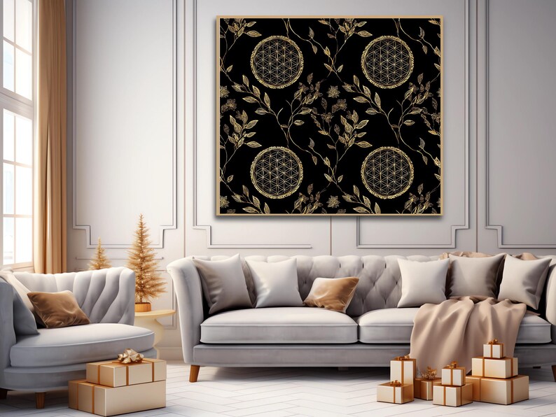 66 Gold Foil Sacred Geometry Digital Paper:seamless Patterns, 300 DPI ...