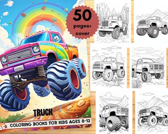 子供向けトラック塗り絵：トラックのイラスト50点