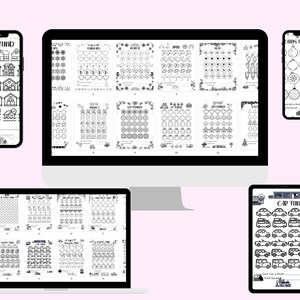 May include: A set of printable worksheets for kids featuring black and white illustrations of houses, Christmas ornaments, and cars. The worksheets include the text "House Find", "Christmas Find", and "Car Find".