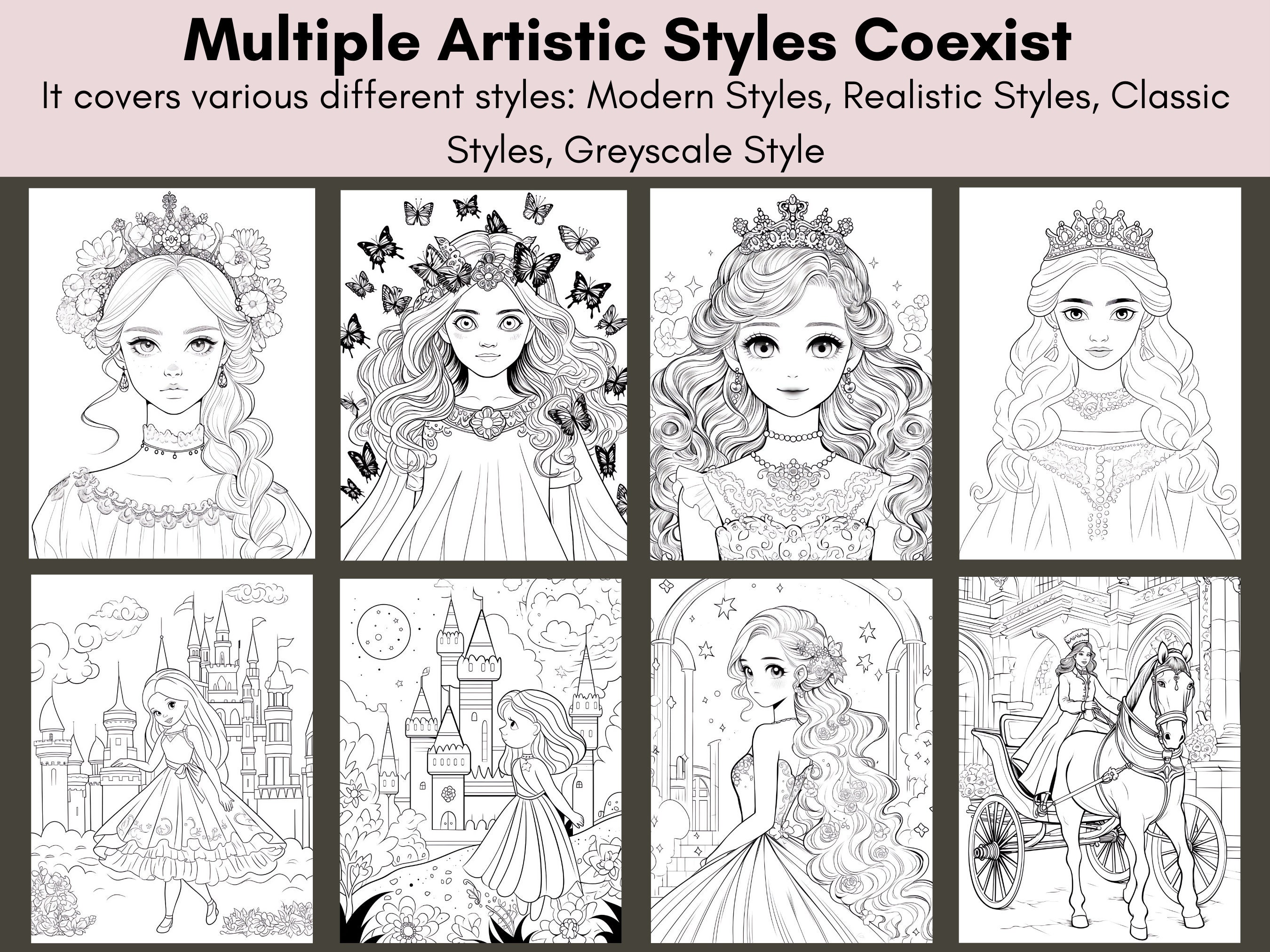 176 Princess Coloring Pages for Kids,printable Coloring Pages for Kids ...