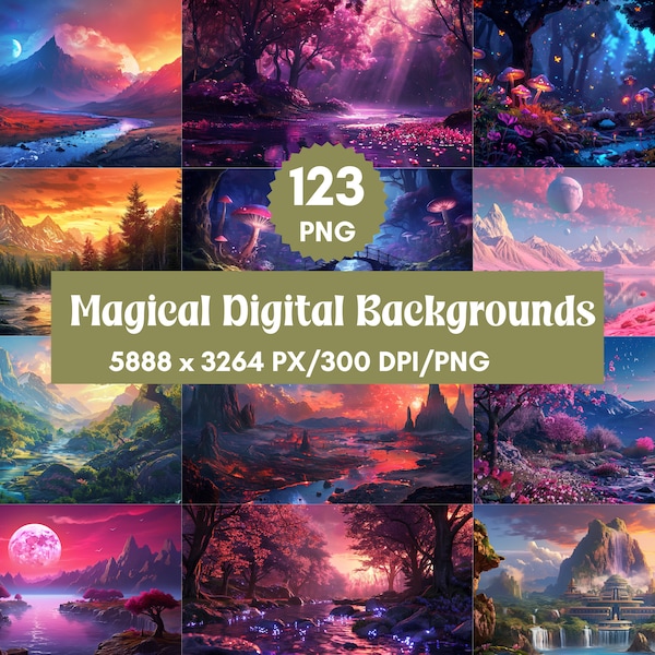 123 Magical Digital Backgrounds,Fantasy Desktop Background,Landscape Computer Wallpaper,Landscape Digital Wallpaper