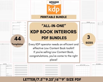 Paquete de plantillas de KDP Interiors: Libros de bajo contenido (Descarga en PDF)