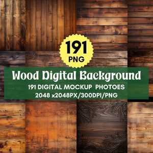 191 Rustic Wood Digital Paper,Wood Backdrop, Printable Wood Digital Background, Wood Scrapbook Paper image 1