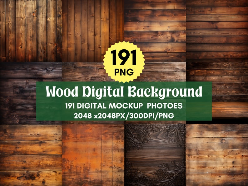 191 Rustic Wood Digital Paper,Wood Backdrop, Printable Wood Digital Background, Wood Scrapbook Paper image 1