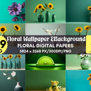 109 Minimalist Floral Desktop Wallpapers, 4K HD Macbook and Windows Wallpapers,Vintage Boho Wallpapers