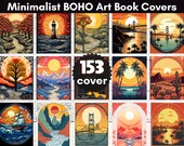 153 Minimalist Boho Art Book Covers: KDP Template (PNG)