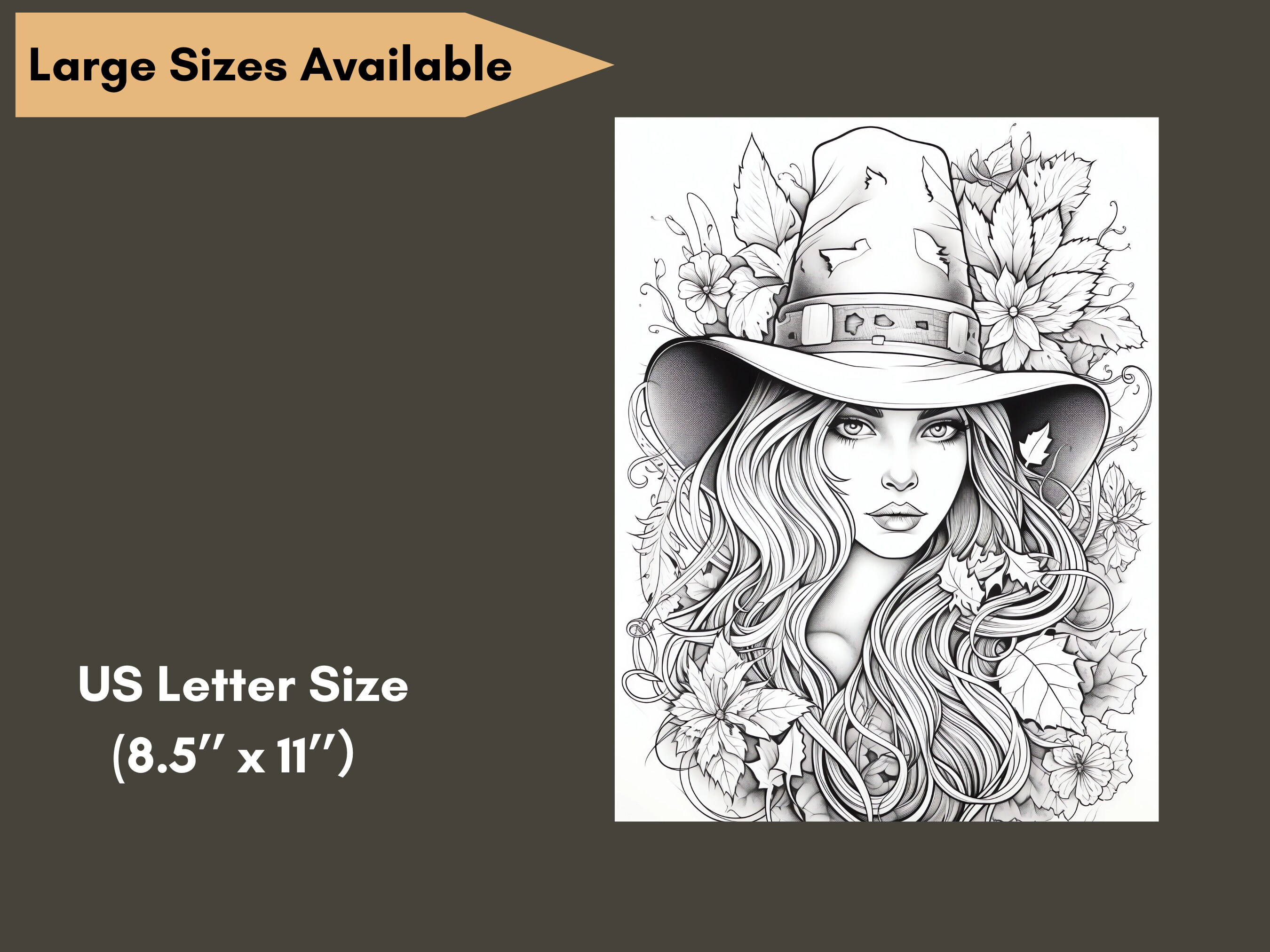 151 Beauty Witches Coloring Pages for Adults, Witchy Coloring Pages ...