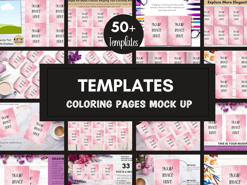 KDP Book Mockup Templates: Canva A+ Content (970x600 Px) - Etsy