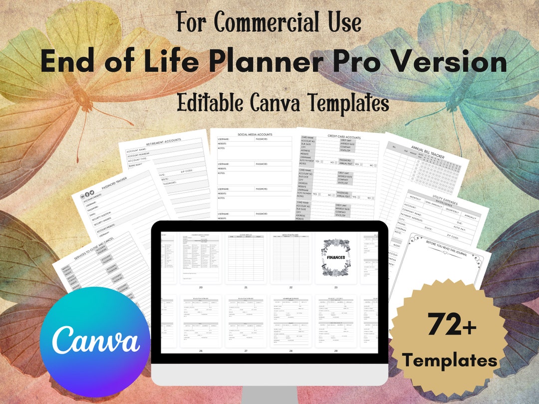 Editable End of Life Planner Template,last Wishes Planner,estate Editable End of Life Planner Template,last Wishes Planner,estate
