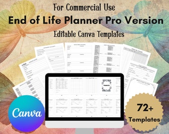 Editable End of Life Planner Template: Last Wishes, Estate Planning (Canva)
