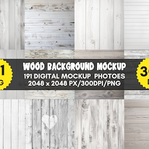 White Wood Texture Digital Paper: Rustic Distressed Backgrounds (191 PNG)
