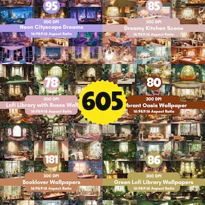 605 Lofi Anime Wallpaper Mega Bundle: Desktop & Mobile (Digital Download, Commercial Use OKAY