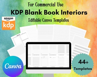 KDP Interiors Bundle: 44+ Editable Canva Templates
