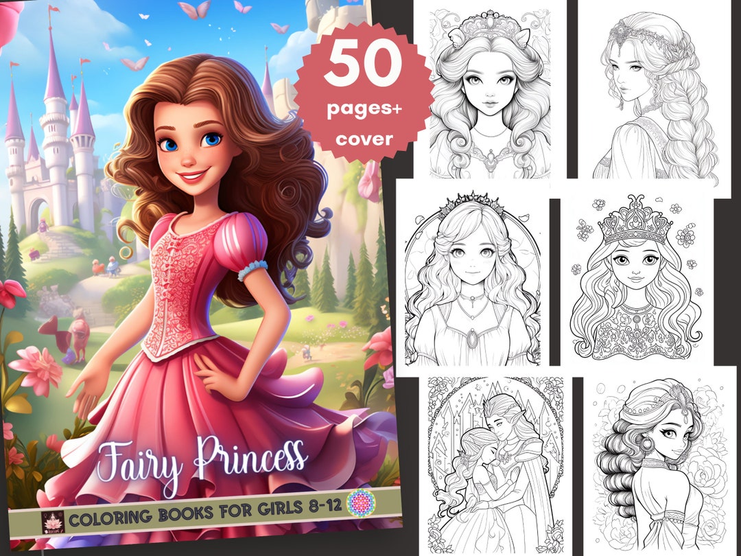 Fairy Princess Coloring Books for Girls 8-12:coloring Pages for Kids ...