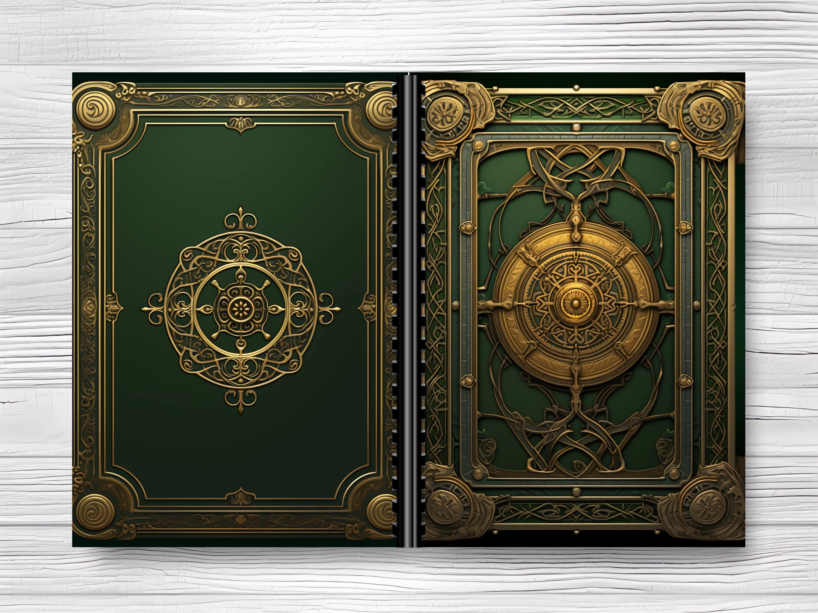 106 Ornate Gilded Green Book Covers,antique Book Covers