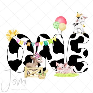 Farmyard Animals Age 1 Sublimation Design, Faryard Party Sublimation Design, Sublimation Design farm aniversariante, menino, criança, fazenda png