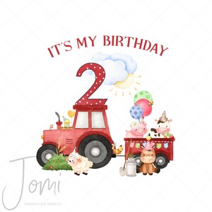 Animaux de la ferme 2 ans Design en sublimation, Design en sublimation fête de la basse-cour, Sublimation Design, anniversaire de la ferme, fille, garçon, enfant en bas âge, ferme PNG