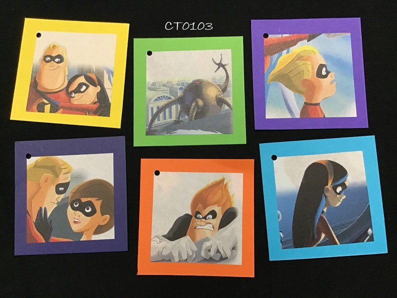 Character Gift Tags the Incredibles - Etsy Australia