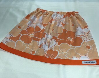 Orange Fresh Floral Children's Skirt