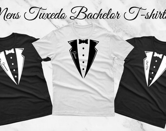 Camisetas unisex para despedidas de soltero // Camisetas para fiestas de bodas // Camisetas para fiestas nupciales // Regalos para padrinos de boda // Camisetas divertidas y borrachas con esmoquin para novios de Las Vegas