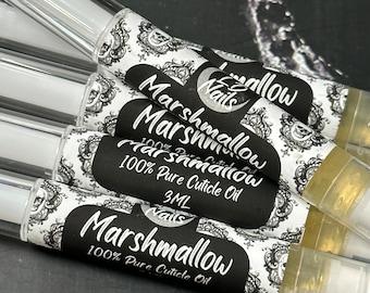 NEW! 3ml Marshmallow Cuticle Oil, Hand and Nail Care, Witchy Oils, Essential Oils, Witchy Gifts, Witchy Nails, Goth Nails, Gothic Gifts