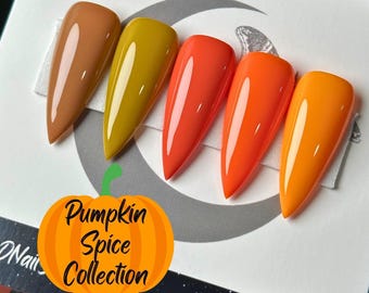 Pumpkin Spice Press On Nails: Gothic Witchy Fall Reusable False Nails