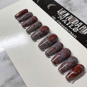 RTS Gothic Capricorn Press-On Nails: Witchy Reusable False Nails