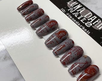 RTS Gothic Capricorn Press-On Nails: Witchy Reusable False Nails