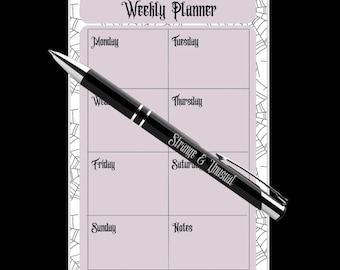 Gothic Spiderweb Weekly Planner Pad, Spooky Stationery, Goth Small  Business Gifts