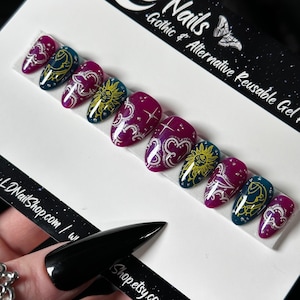 Celestial Dawn Press On Nails: Witchy Reusable False Nails