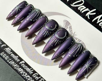 Celestial Tarot Press On Nails: Witchy Glitter False Nails