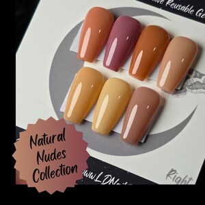 Natural Nudes, Basic Nude Press On Nails, Simple Nails, Basic Nails, Witchy Nails, Gothic Nails, Minimalist Nails, Reusable False Nails