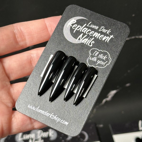 REPLACEMENT NAILS, Gothic Press On Nails, Witchy Nails, Reusable False Nails, Goth Press Ons, Glue On Nails