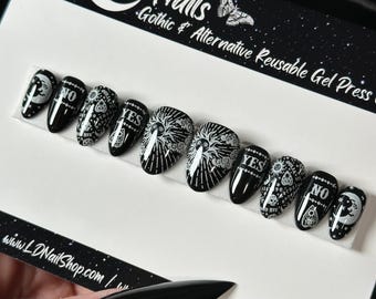 Ouija Planchette Press On Nails: Gothic Witchy False Nails