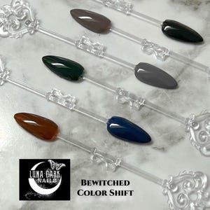 Bewitched Color Shift Press On Nails: Gothic Witchy Reusable False Nails