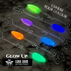 Glow In The Dark Press On Nails: Gothic Witchy Reusable False Nails